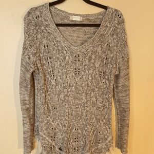 Altar'd State Ragged Edge Golden Sweater MEDIUM